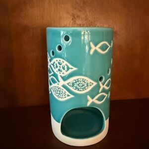 Turquoise Yankee Candle Ceramic Candle Holder